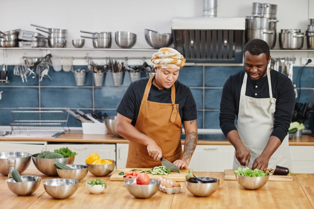 Two Cooks in Kitchen